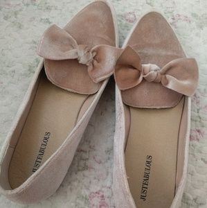 Pink Velvet Loafers